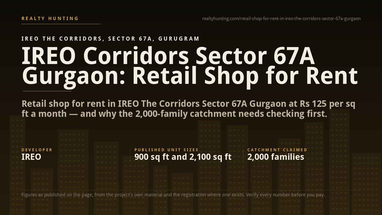 IREO The Corridors Retail Shop for Rent, Sector 67A Gurgaon