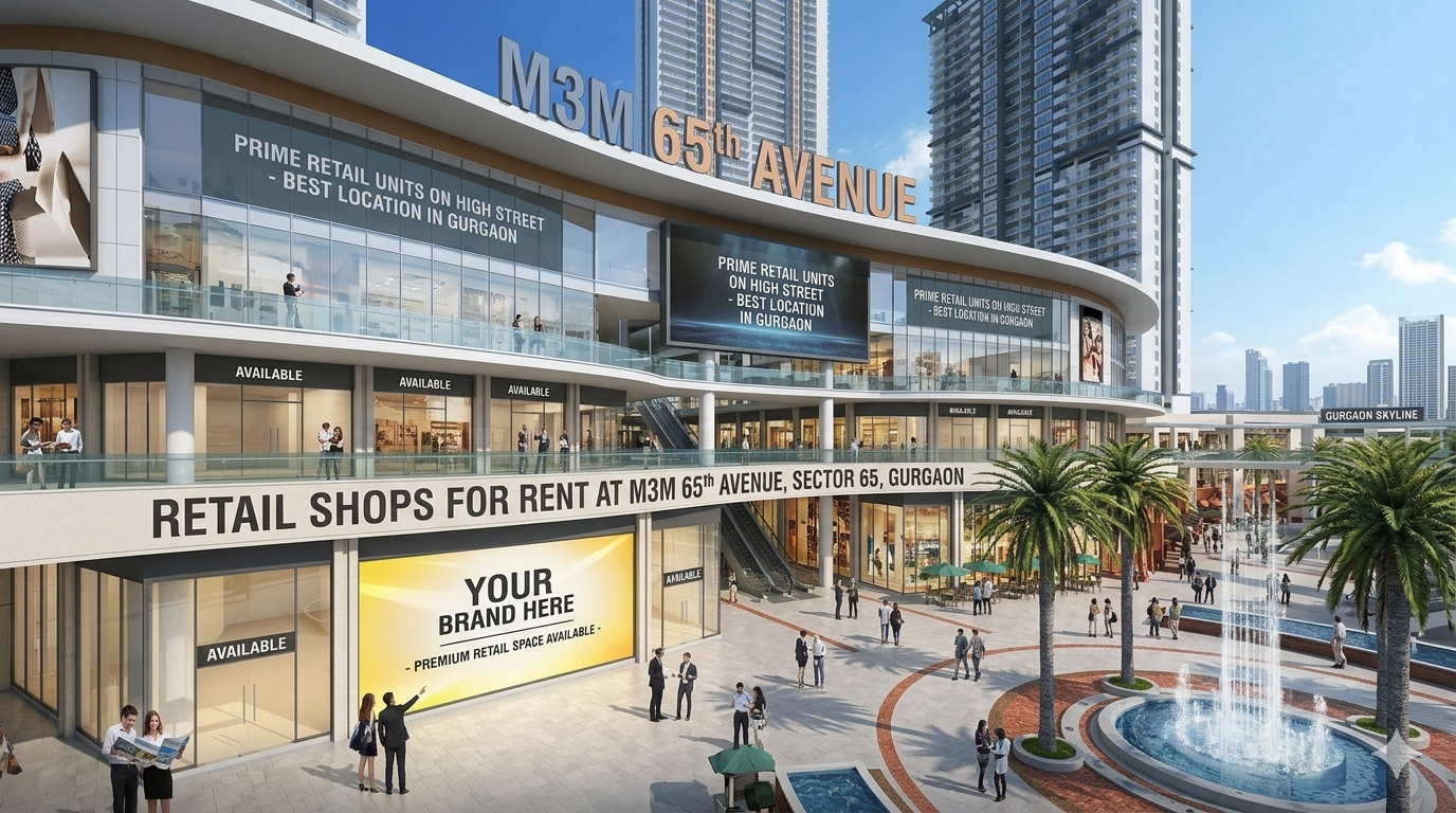 M3M 65th Avenue Shop for Rent, Sector 65 Gurgaon