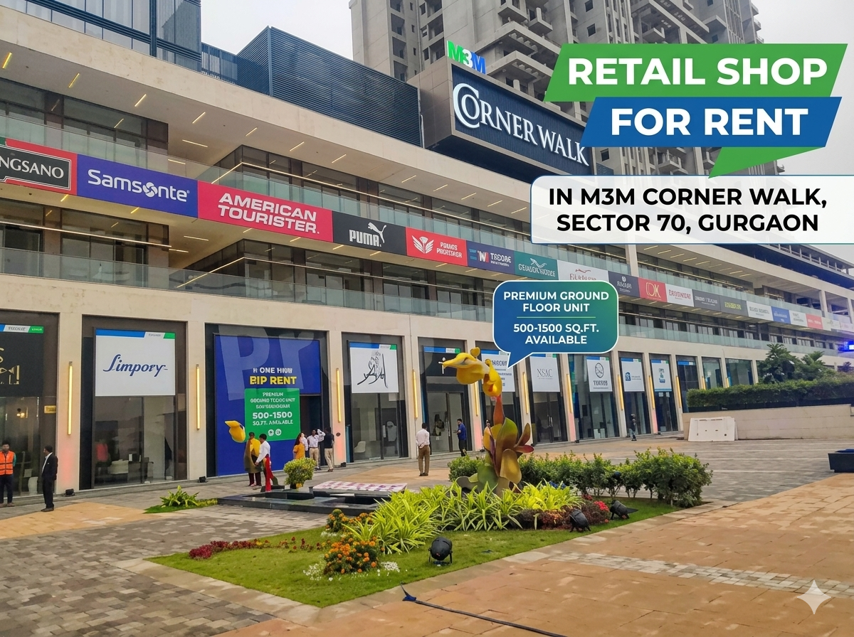 Retail Shop For Rent in M3M Corner Walk Sector 70 Gurgaon