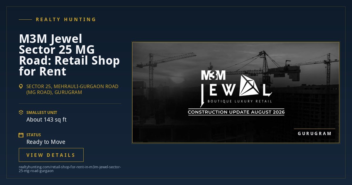 M3M Jewel Shop for Rent, Sector 25 MG Road Gurgaon — photo 3