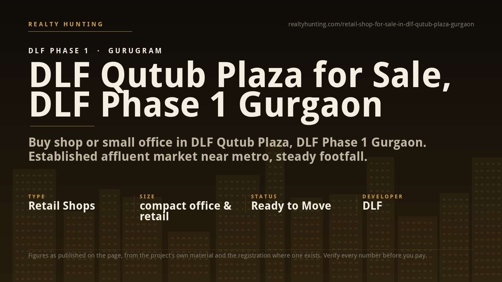 DLF Qutub Plaza Shop & Office for Sale, DLF Phase 1 Gurgaon