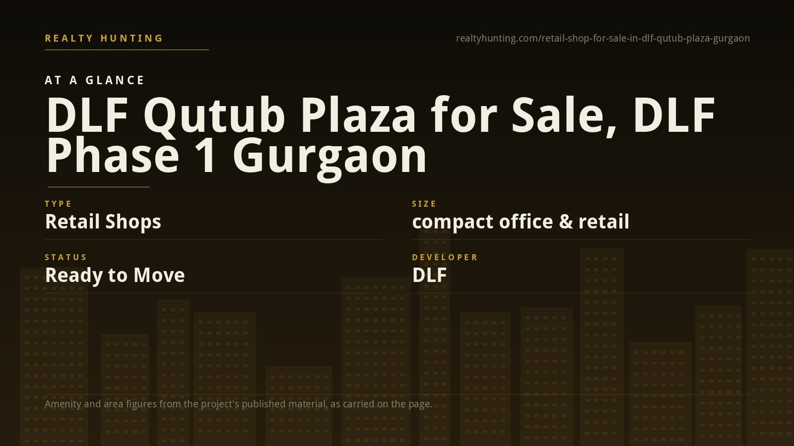 DLF Qutub Plaza Shop & Office for Sale, DLF Phase 1 Gurgaon — photo 1