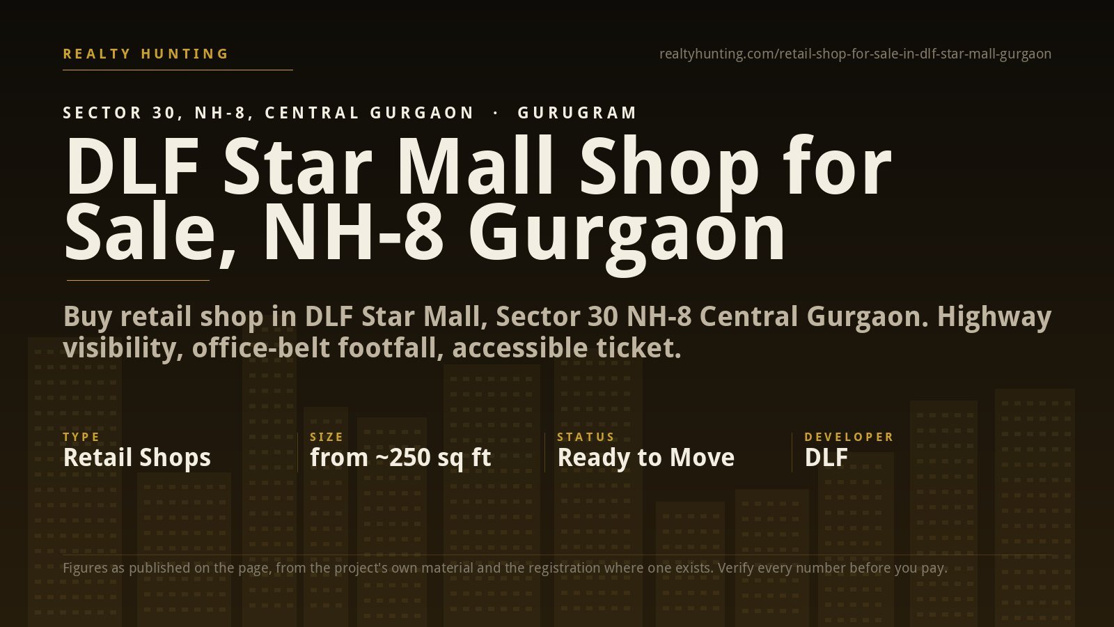 DLF Star Mall Shop for Sale, NH-8 Gurgaon
