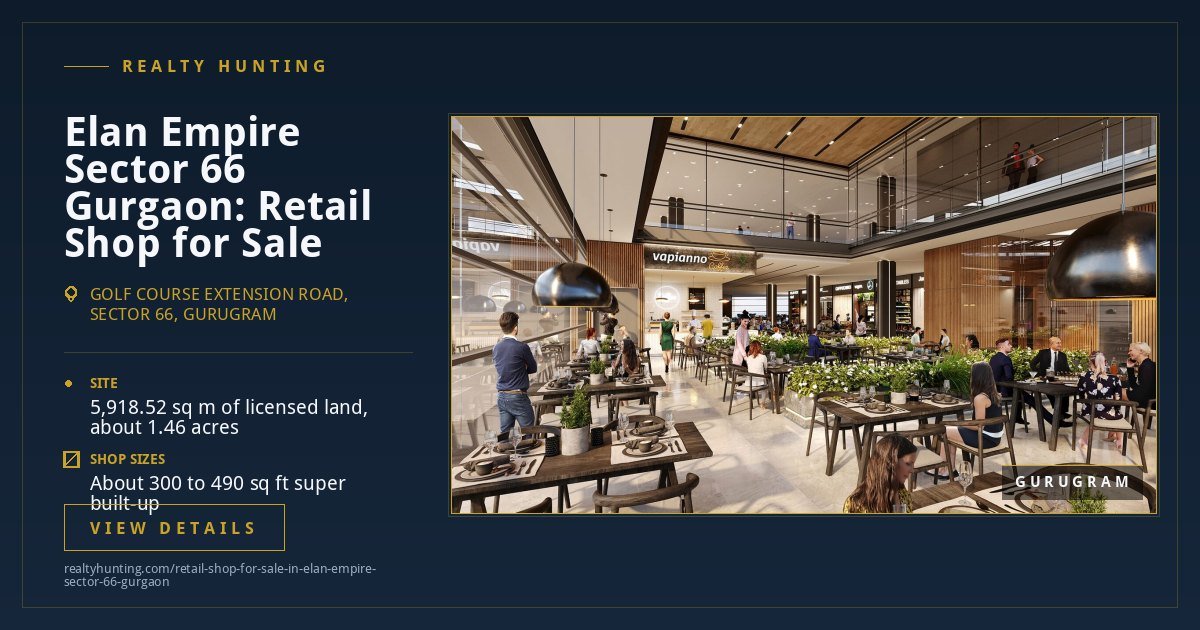 Elan Empire Retail Shop for Sale, Sector 66 Gurgaon — photo 2