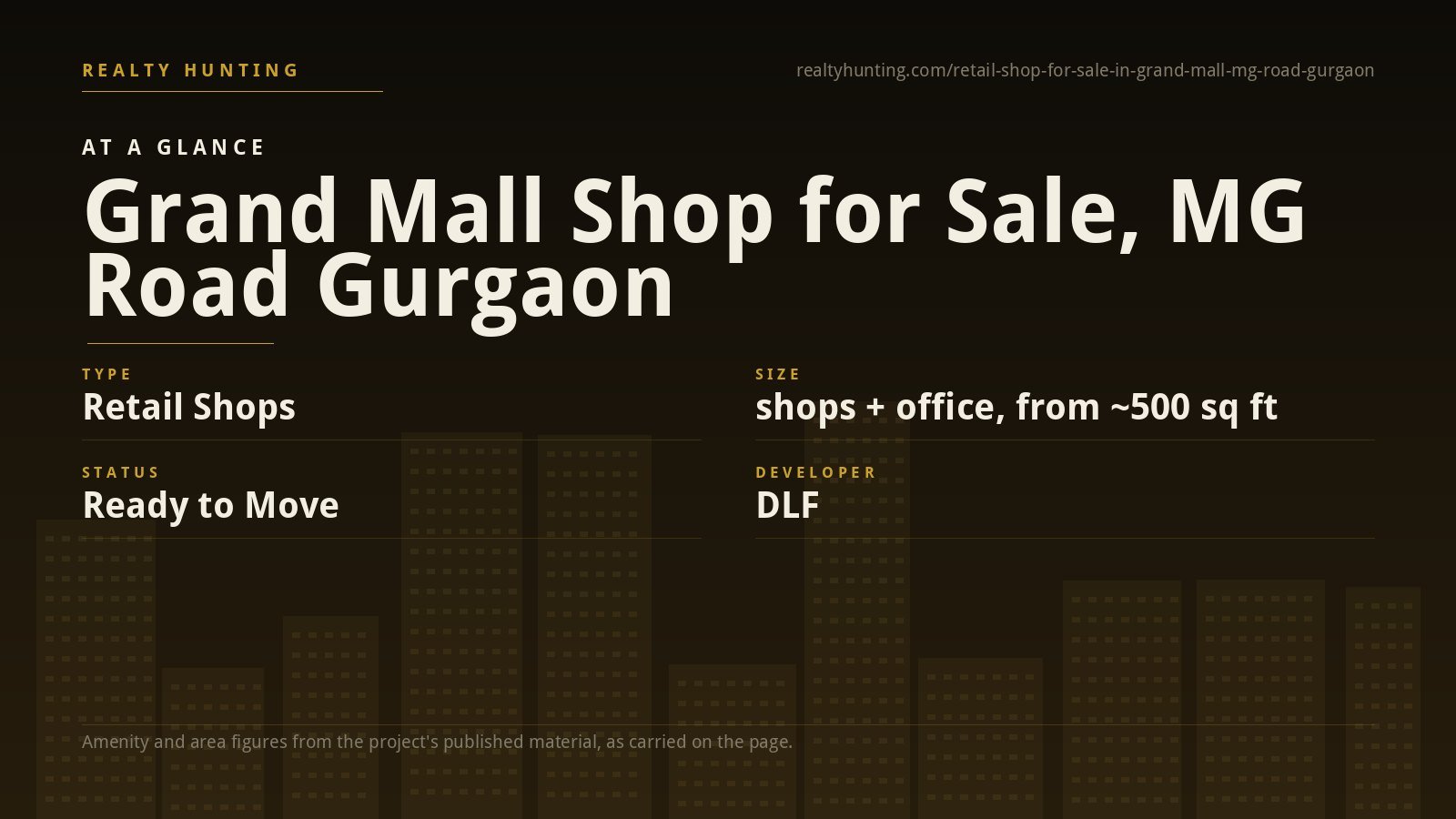 Grand Mall Shop for Sale, MG Road Gurgaon — photo 1