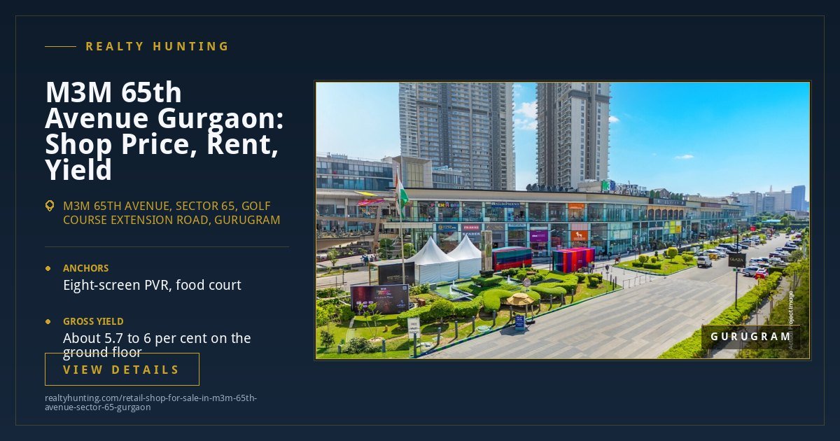 M3M 65th Avenue Shop for Sale, Sector 65 Gurgaon — photo 1