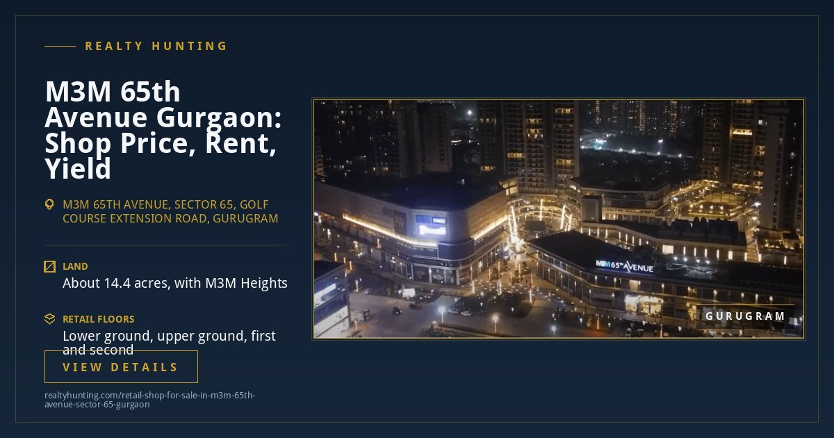 M3M 65th Avenue Shop for Sale, Sector 65 Gurgaon — photo 3