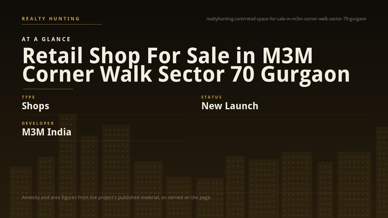 Retail Shop For Sale in M3M Corner Walk Sector 70 Gurgaon — photo 2