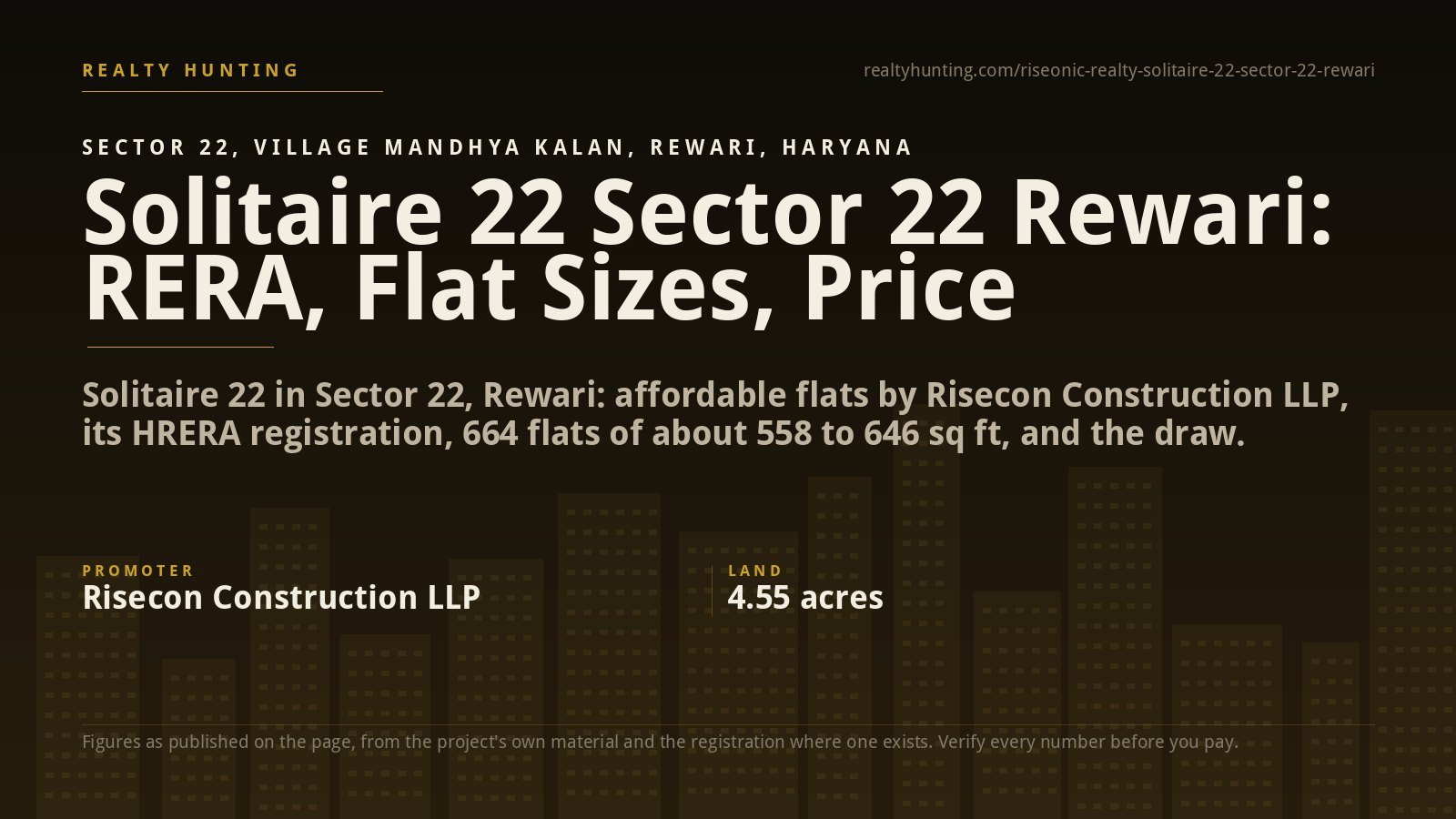 Solitaire 22, Sector 22 Rewari: Affordable Housing, HRERA Number and Flat Sizes