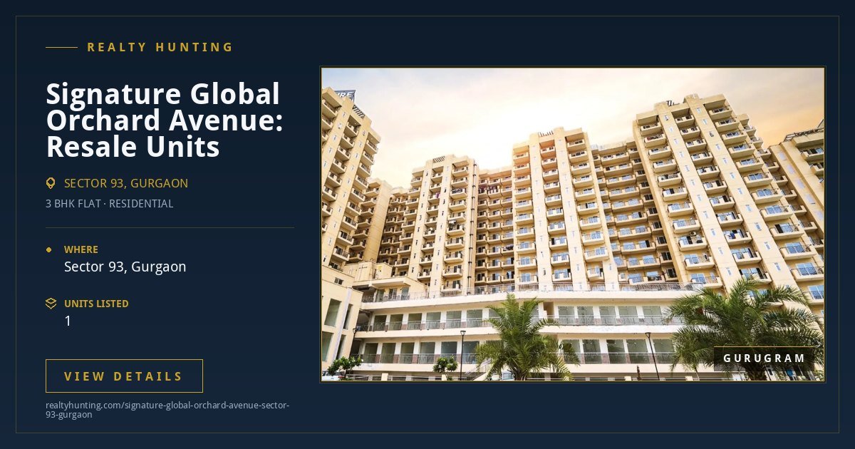 Signature Global Orchard Avenue Sector 93 Gurgaon