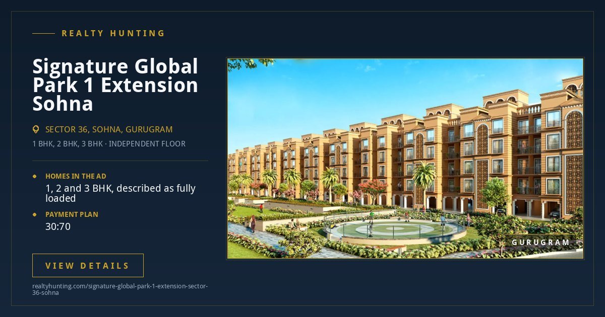 Signature Global Park 1 Extension Sector 36 Sohna