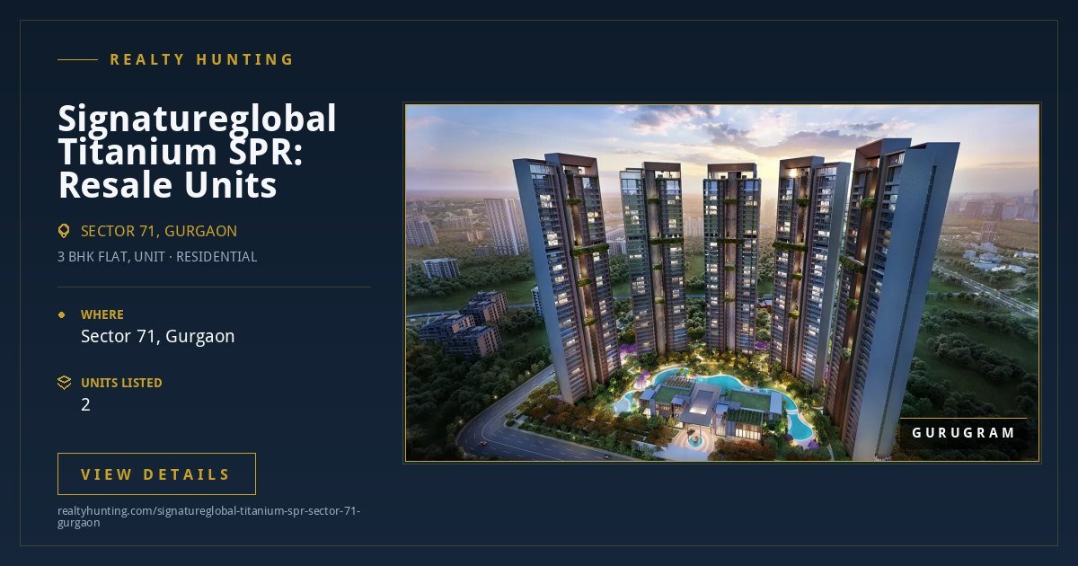 Signatureglobal Titanium SPR Sector 71 Gurgaon