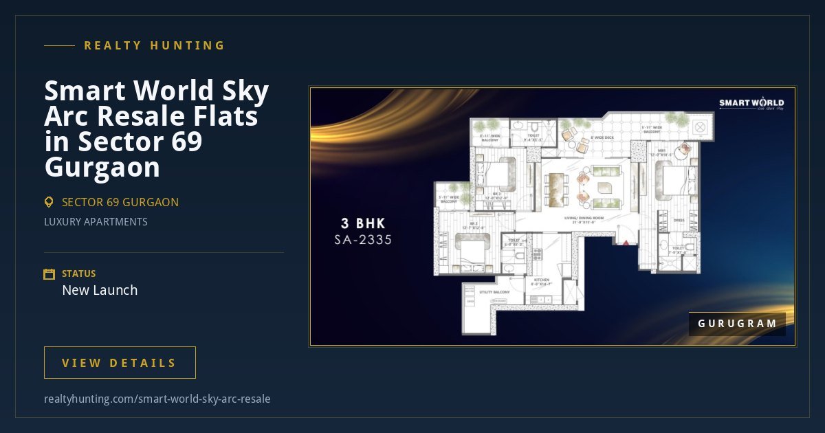 Smart World Sky Arc Resale Flats in Sector 69 Gurgaon — photo 2