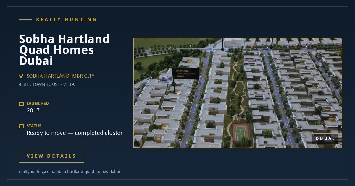 Sobha Hartland Quad Homes Dubai — photo 2