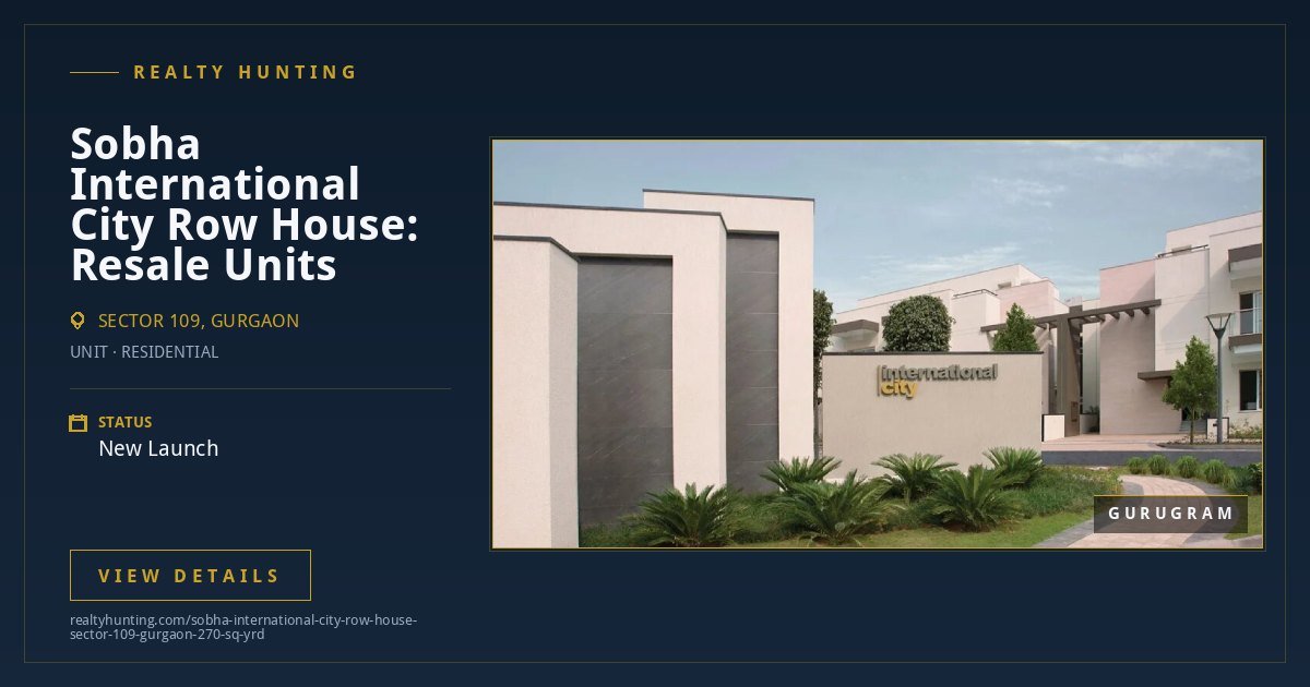 Sobha International City Row House Sector 109 Gurgaon — photo 2