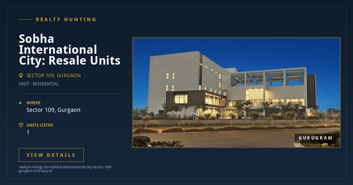 Sobha International City Sector 109 Gurgaon