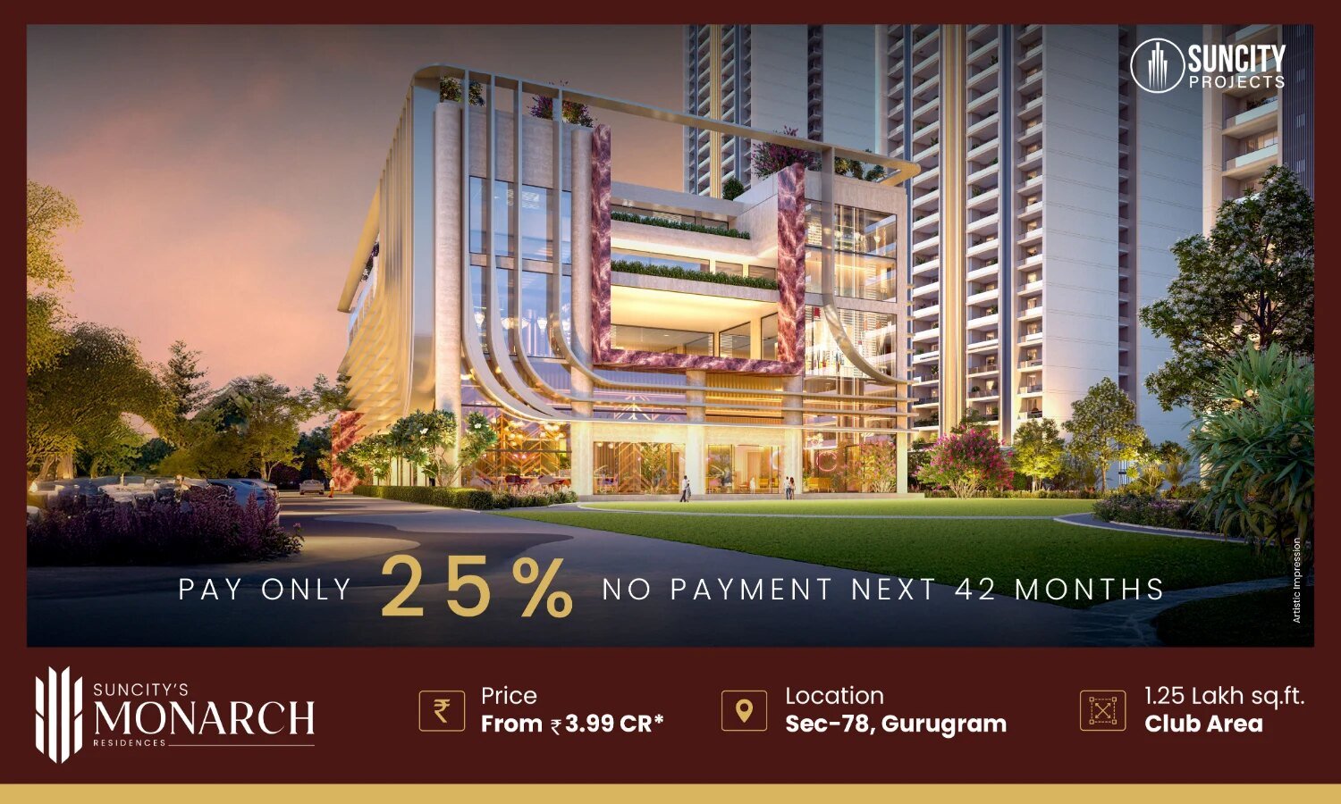 Suncity Platinum Towers Sector 28 MG Road Gurgaon