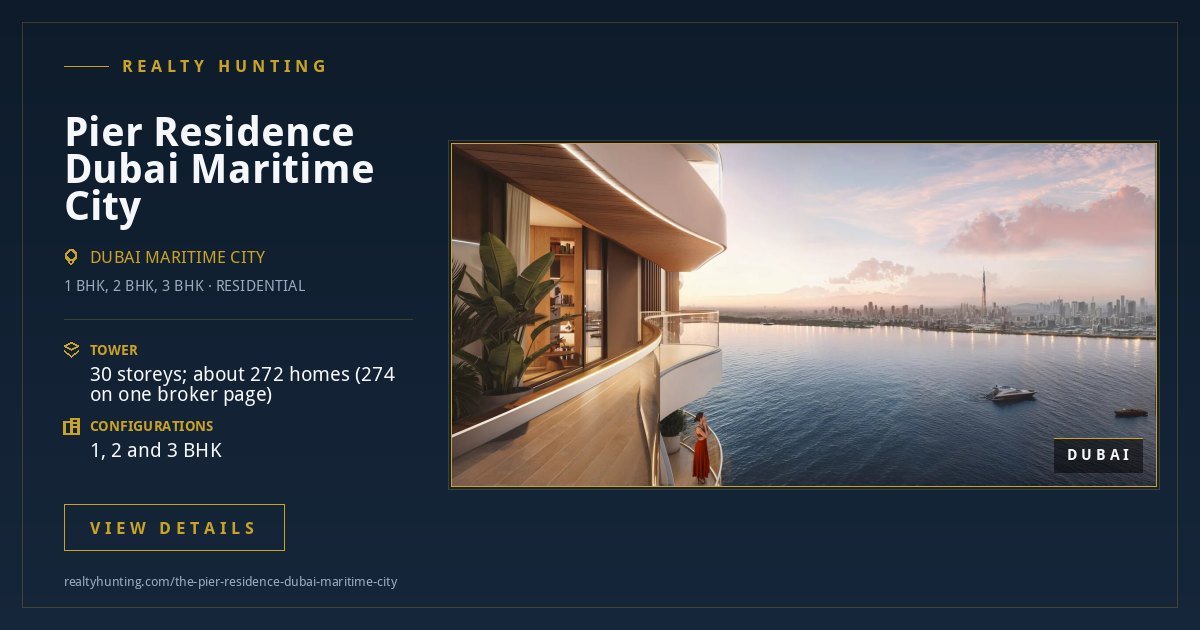 Pier Residence Dubai Maritime City Dubai