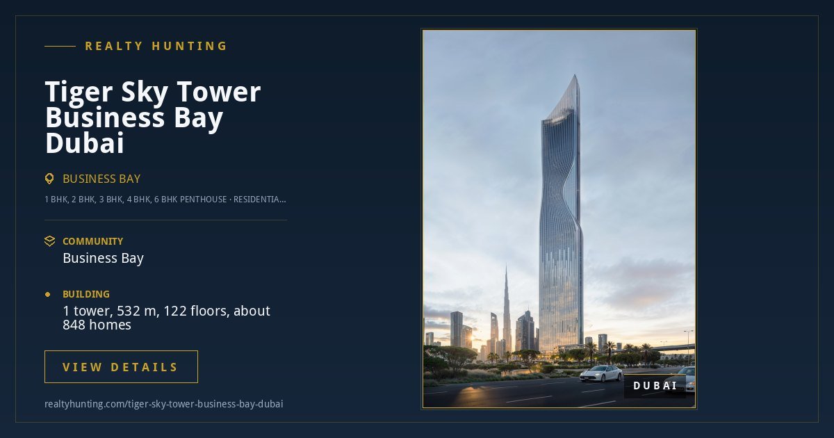 Tiger Sky Tower Business Bay Dubai