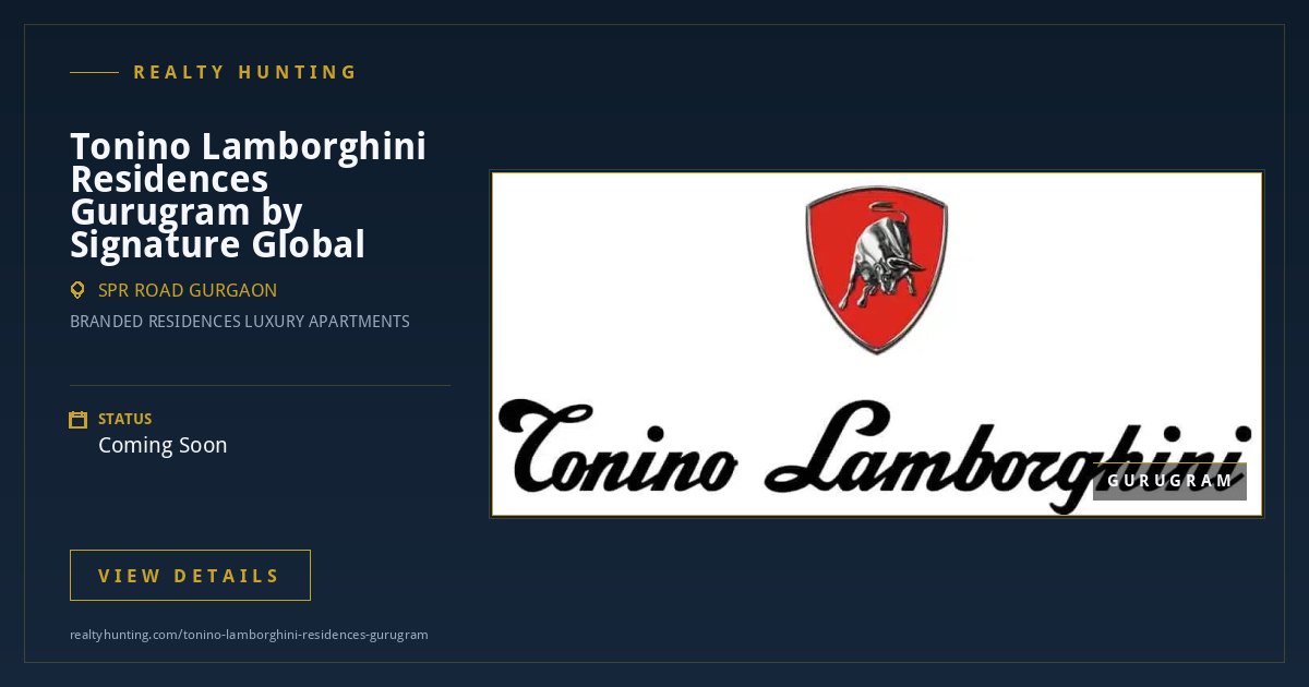 Tonino Lamborghini Residences Gurugram — photo 1