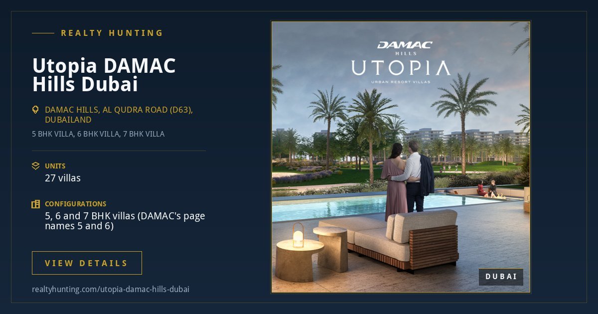 Utopia DAMAC Hills Dubai