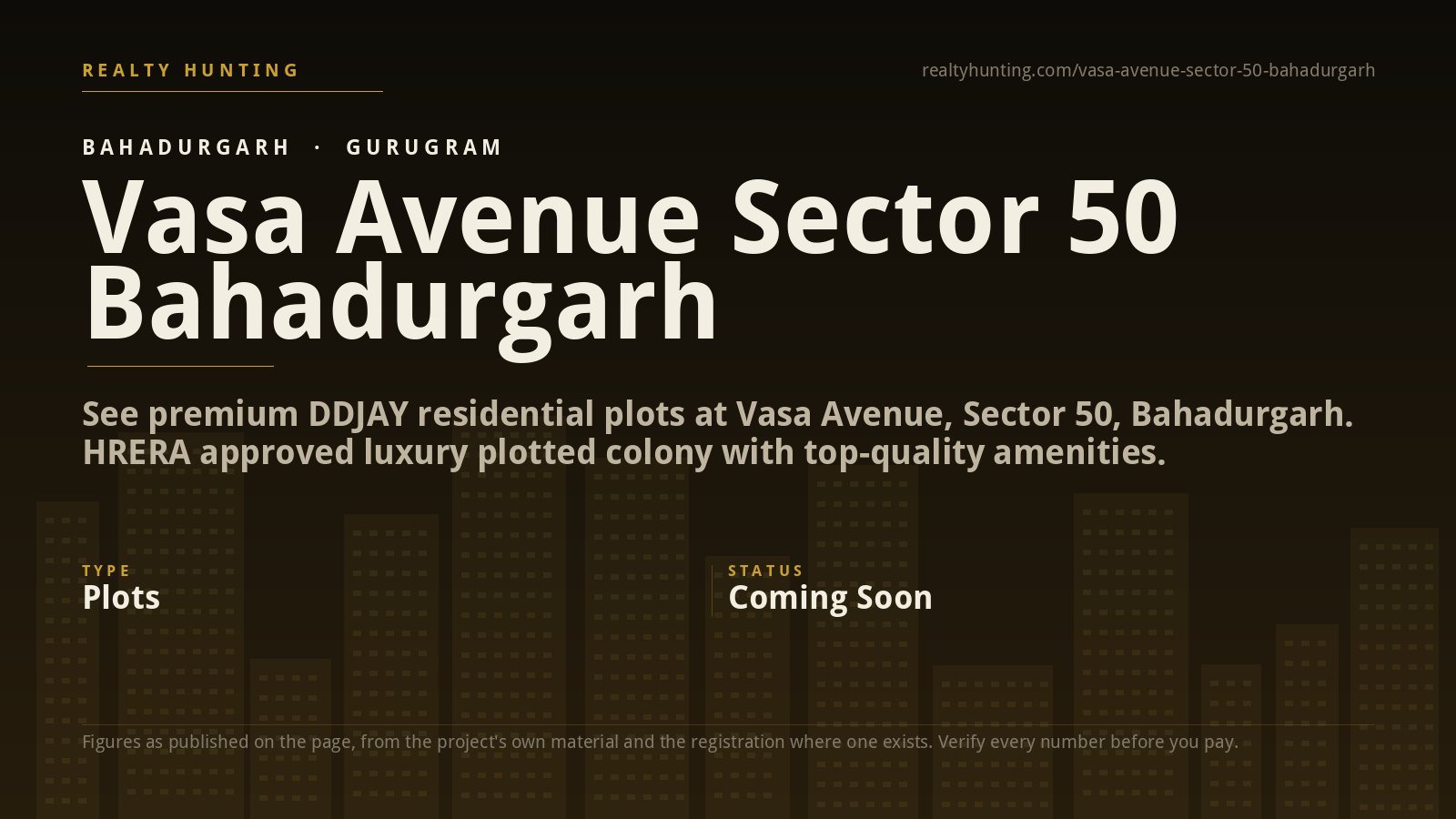 Vasa Avenue Sector 50 Bahadurgarh | Premium DDJAY Residential Plots