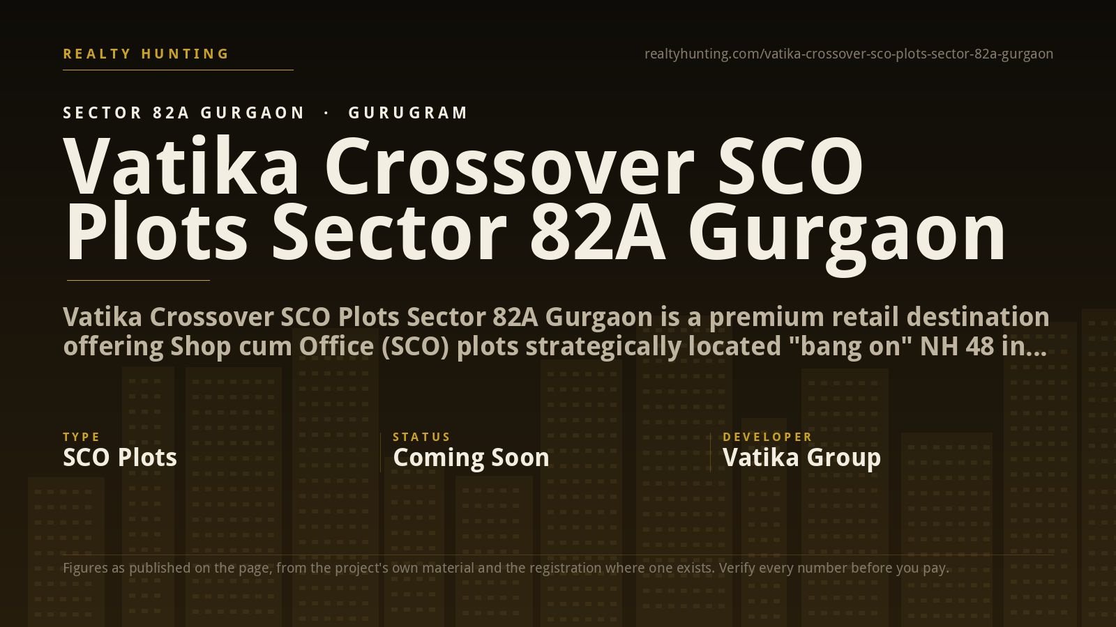 Vatika Crossover SCO Plots Sector 82A Gurgaon