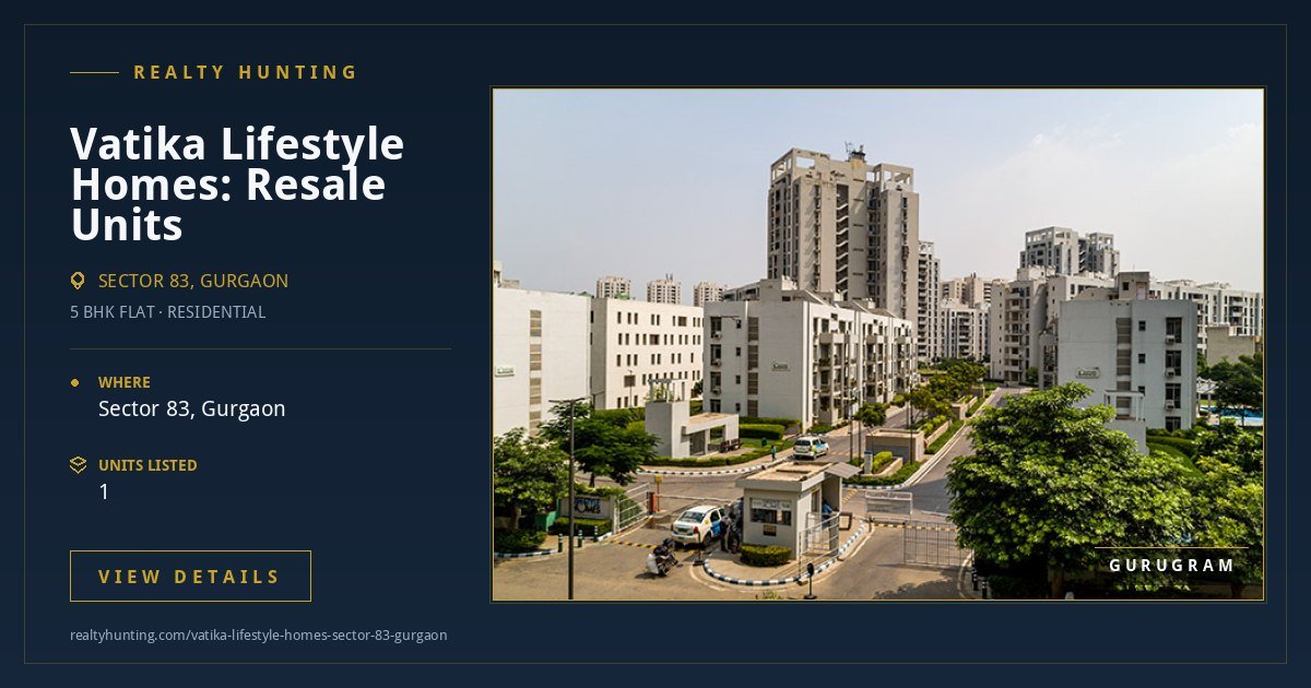 Vatika Lifestyle Homes Sector 83 Gurgaon