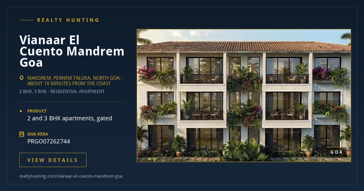 Vianaar El Cuento Apartments Mandrem Goa