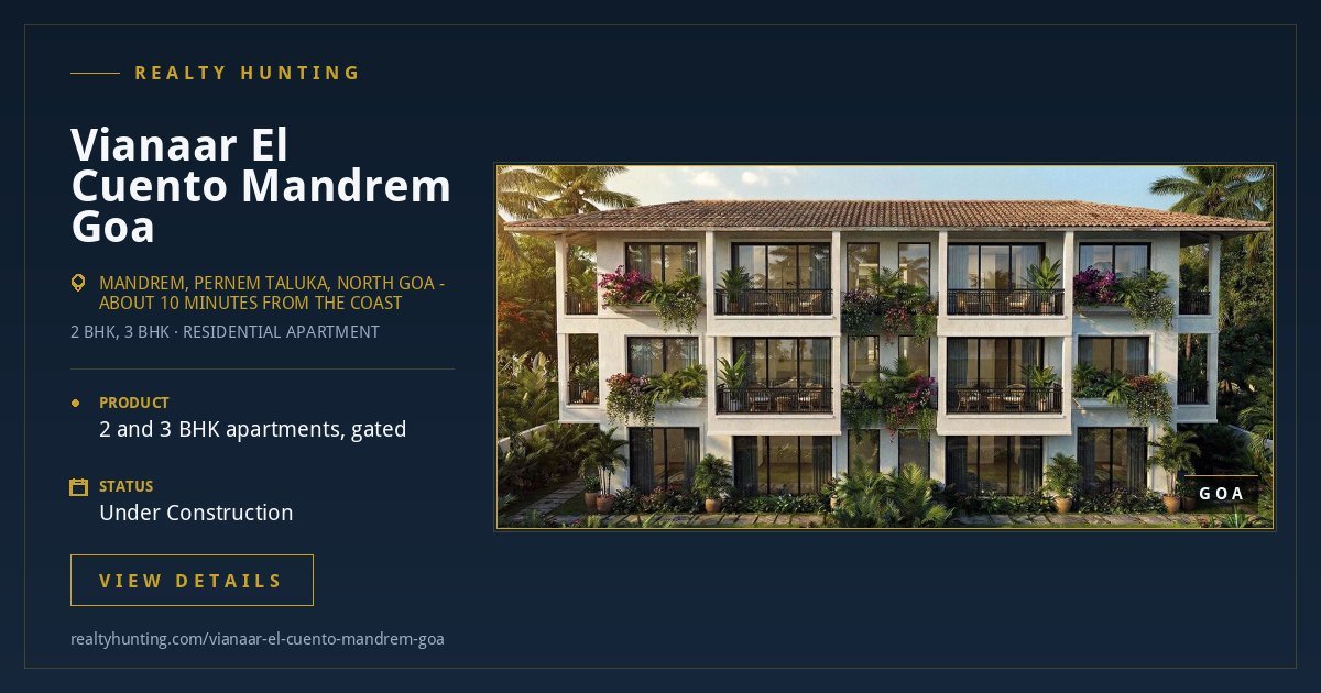 Vianaar El Cuento Apartments Mandrem Goa — photo 4