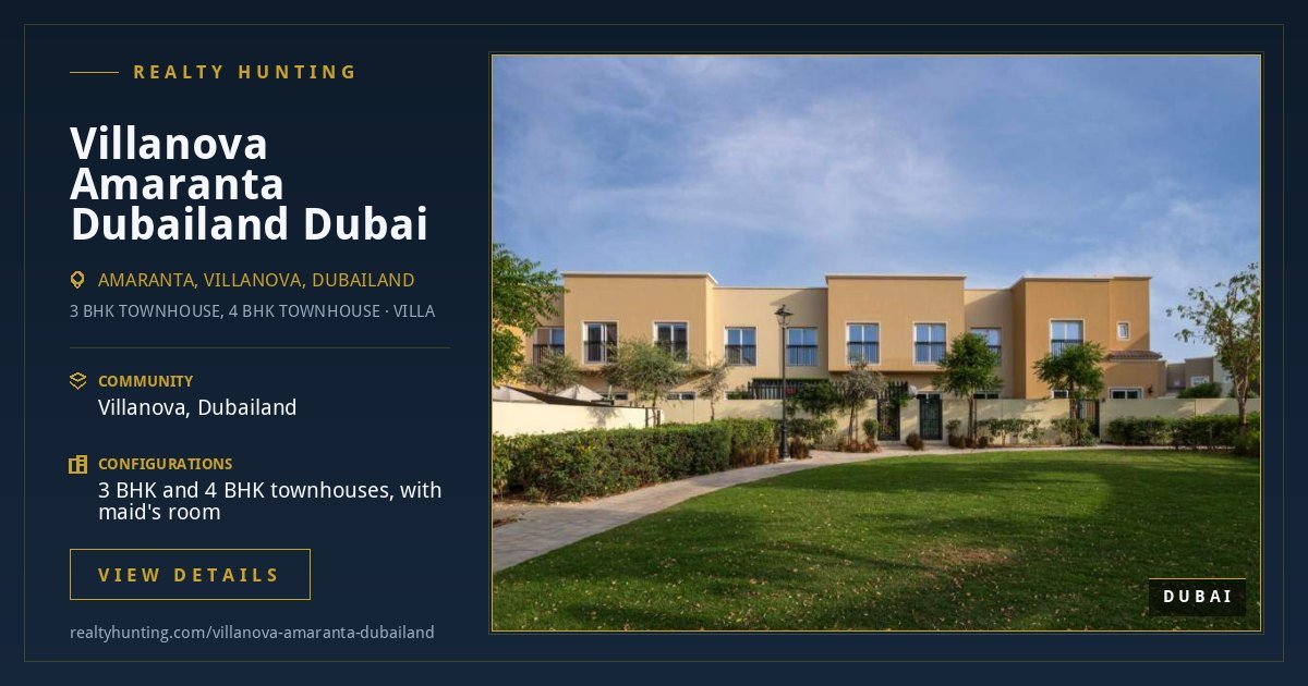 Villanova Amaranta Dubailand Dubai