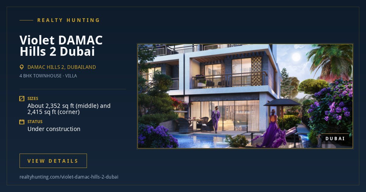 Violet DAMAC Hills 2 Dubai — photo 2