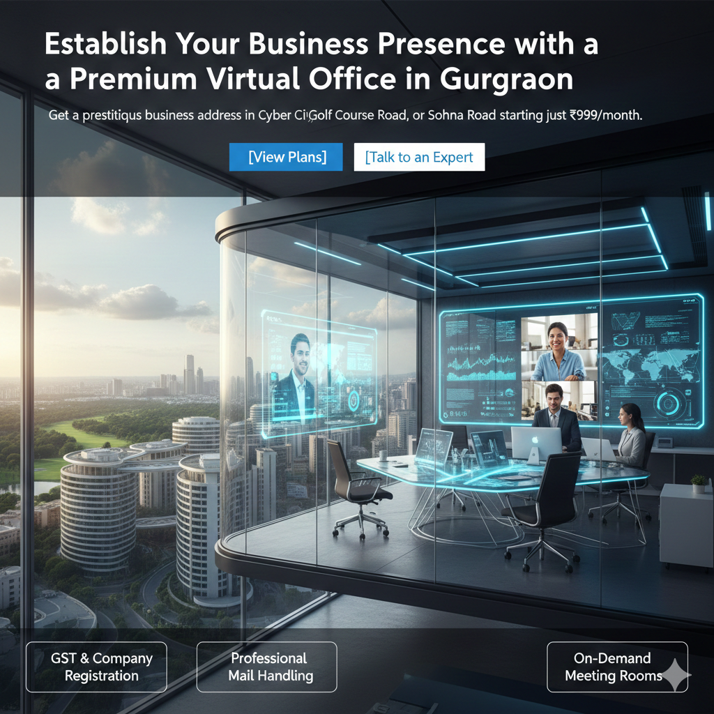 Virtual Office Space Gurgaon | Premium Virtual Office in Gurgaon