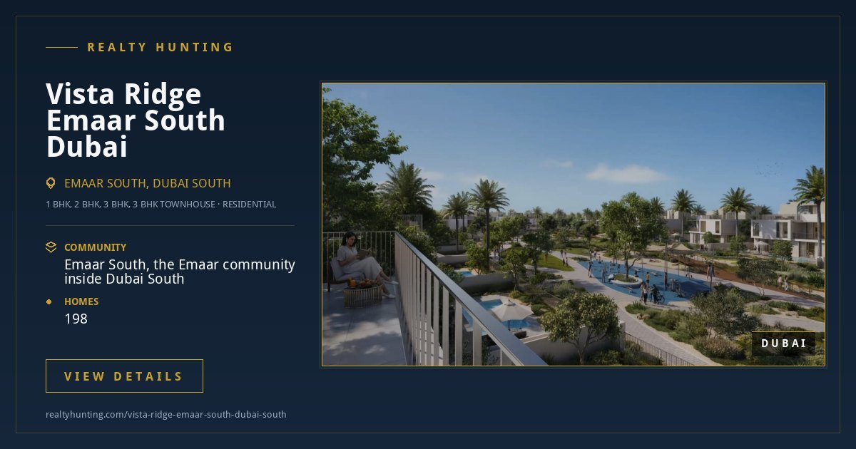Vista Ridge Emaar South Dubai