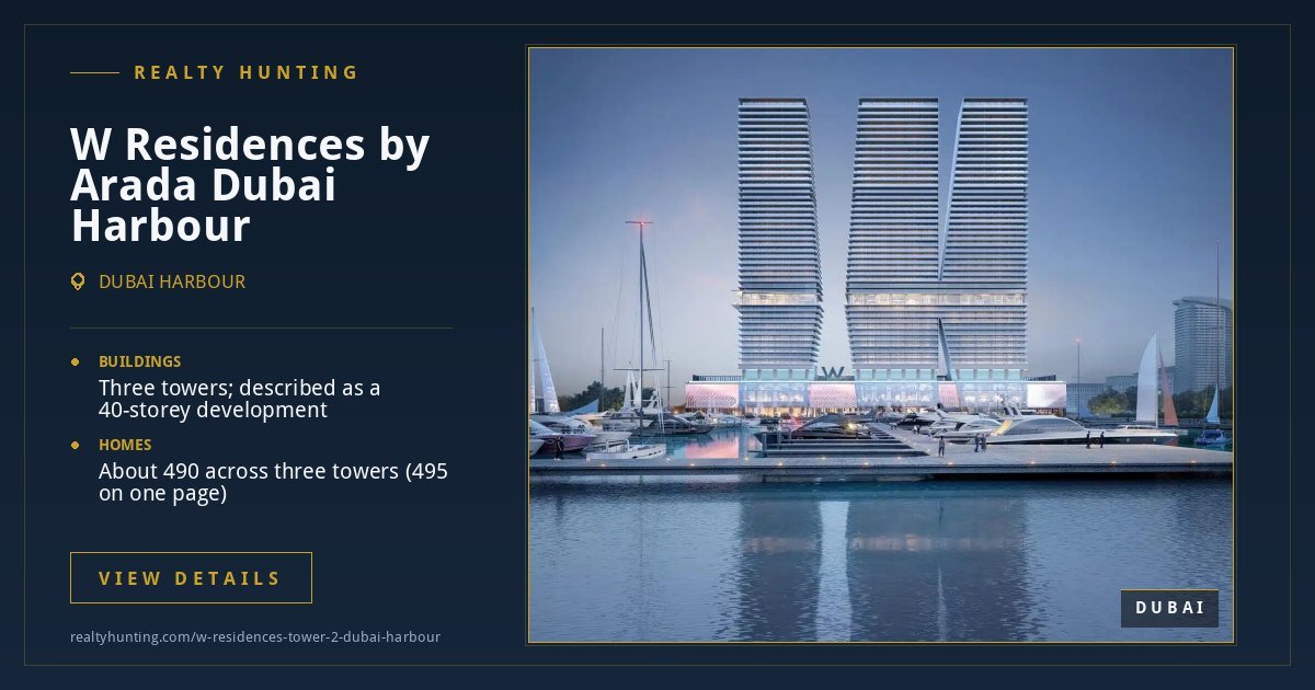 W Residences by Arada Dubai Harbour