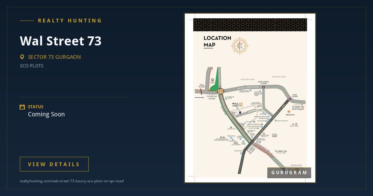 Wal Street 73 | Luxury SCO Plots on SPR Road Gurgaon — photo 4