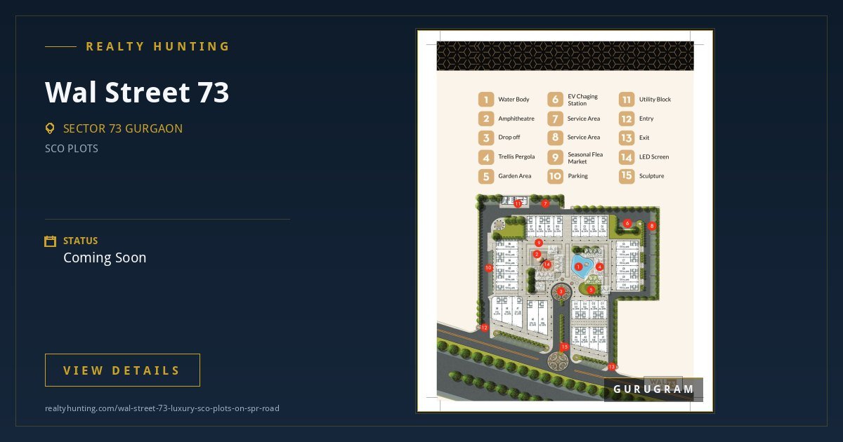Wal Street 73 | Luxury SCO Plots on SPR Road Gurgaon — photo 3