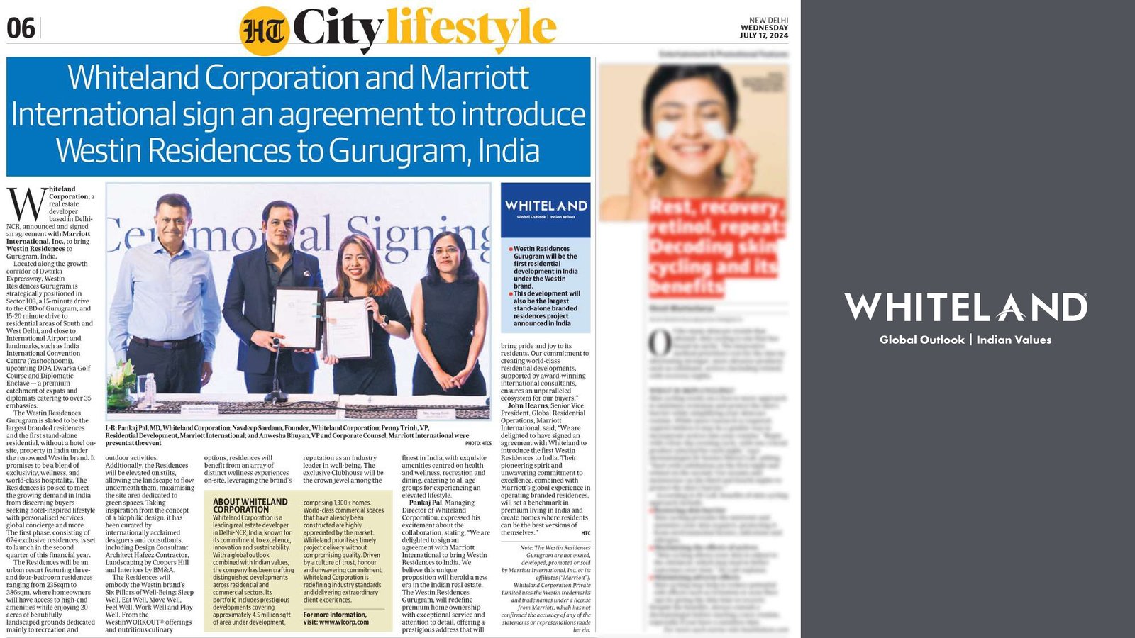Westin Residences Gurgaon by Whiteland | Sector 103, Dwarka Expressway