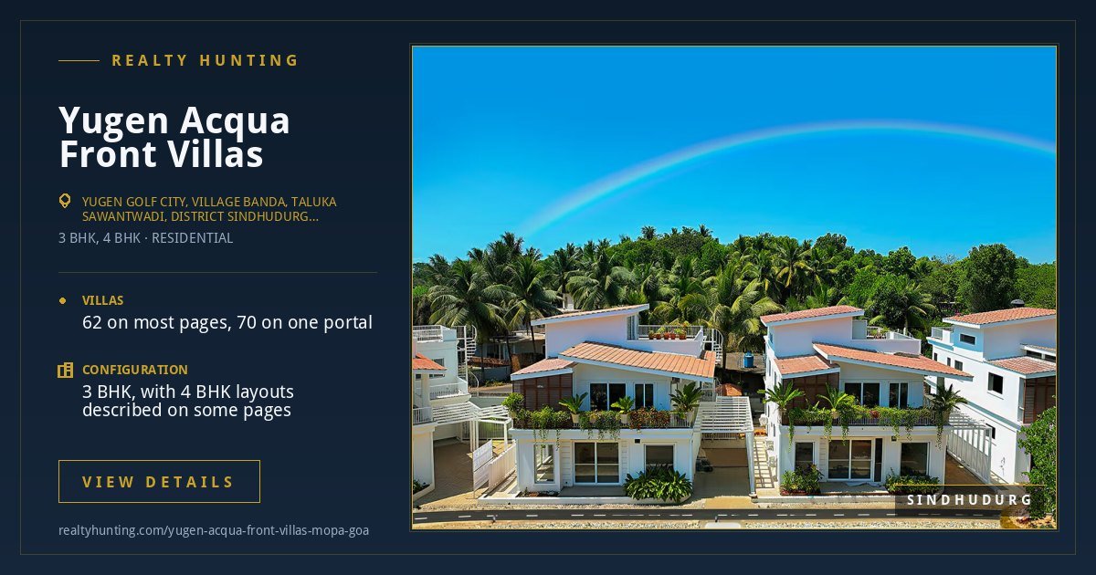 Yugen Acqua Front Villas Near Mopa Airport