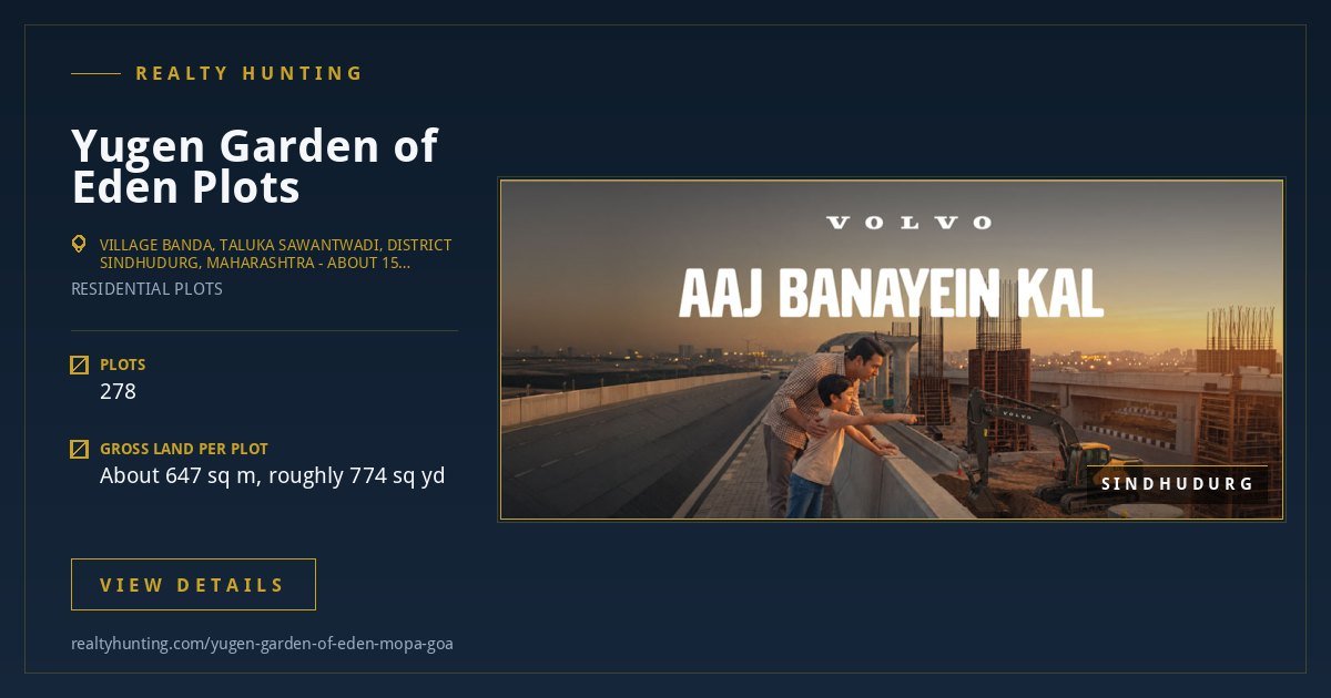 Yugen Garden of Eden Plots Near Mopa Airport