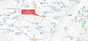 DLF One Midtown Location Map