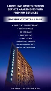 Service apartments for sale Gurgaon