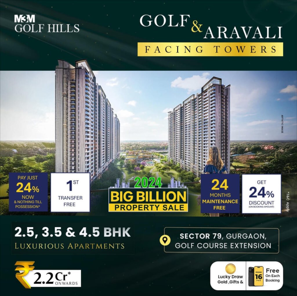 𝐌𝟑𝐌 𝐆𝐎𝐋𝐅 𝐇𝐈𝐋𝐋𝐒 Presenting 𝟐.𝟓, 𝟑.𝟓 & 𝟒.𝟓 BHK Flats on the new Golf Course Road Extension Gurgaon - Realty Hunting 𝐌𝟑𝐌 𝐆𝐎𝐋𝐅 𝐇𝐈𝐋𝐋𝐒 Presenting 𝟐.𝟓, 𝟑.𝟓 & 𝟒.𝟓 BHK Flats on the new Golf Course Road Extension Gurgaon - Realty Hunting