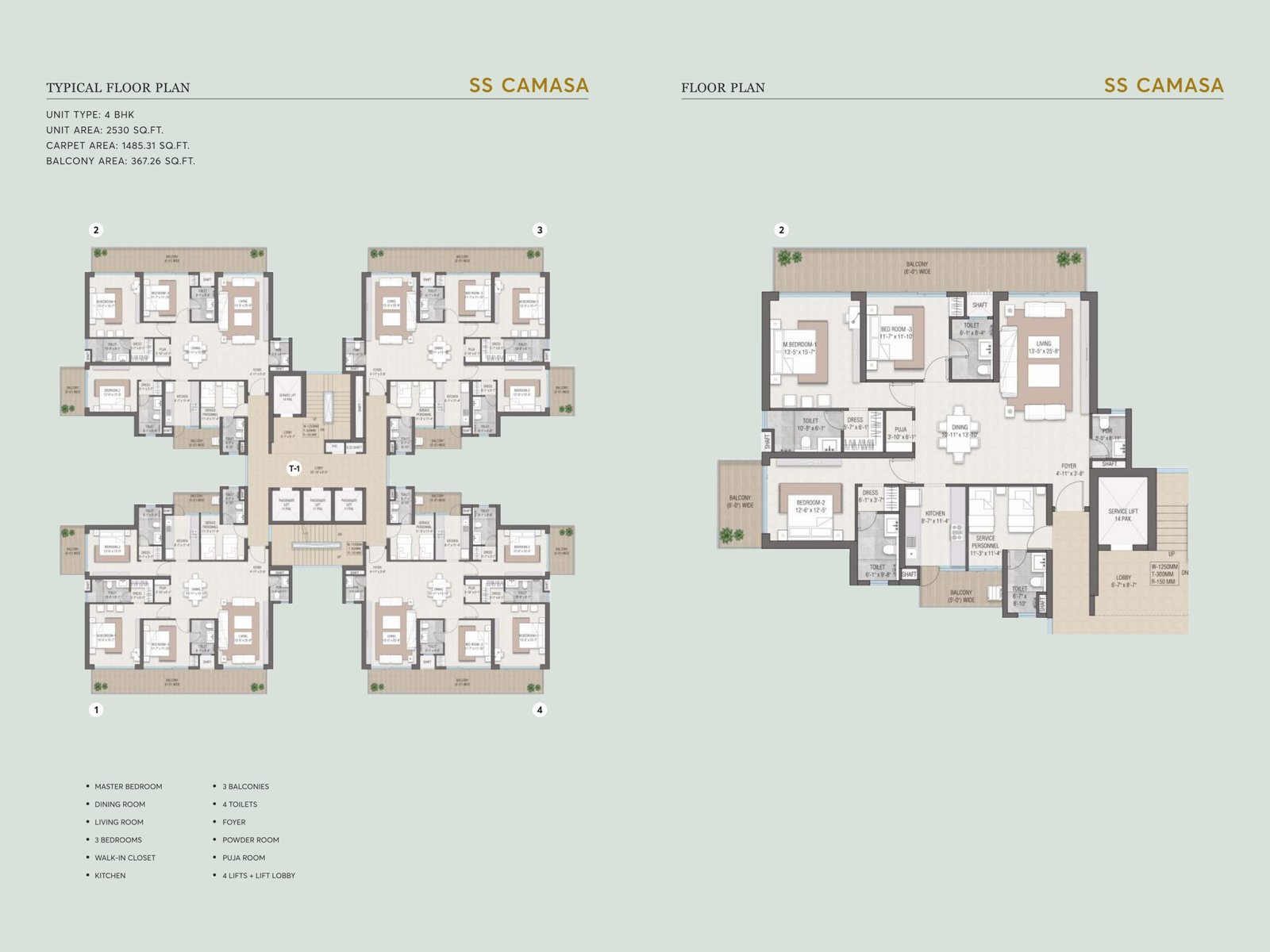 SS Camasa Sector 90 New Gurgaon 4BHK Apartments - Realty Hunting