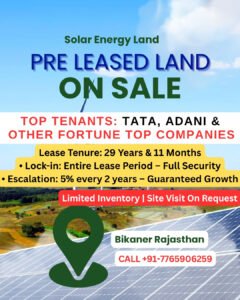 Solar energy Land For sale in Bikaner, Bikampur, Bajju, Pugal phalodi, baadmer, jaisalmer, Khajuwala, Rajasthan india