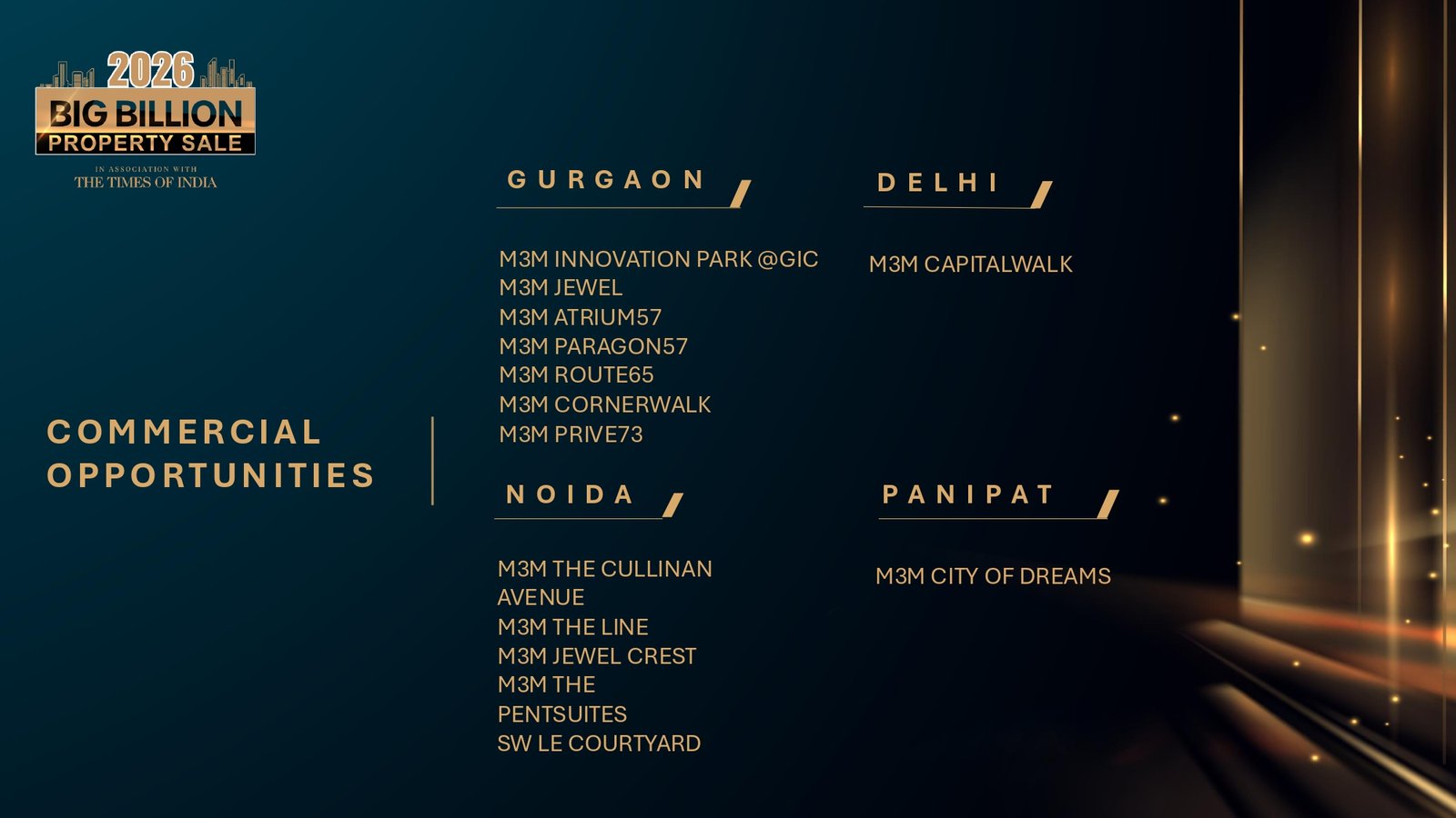 M3M Big Billion Property Sale 2026 - Smart world and M3M Big Billion 3.0 - Realty Hunting BBD Deck page 0020