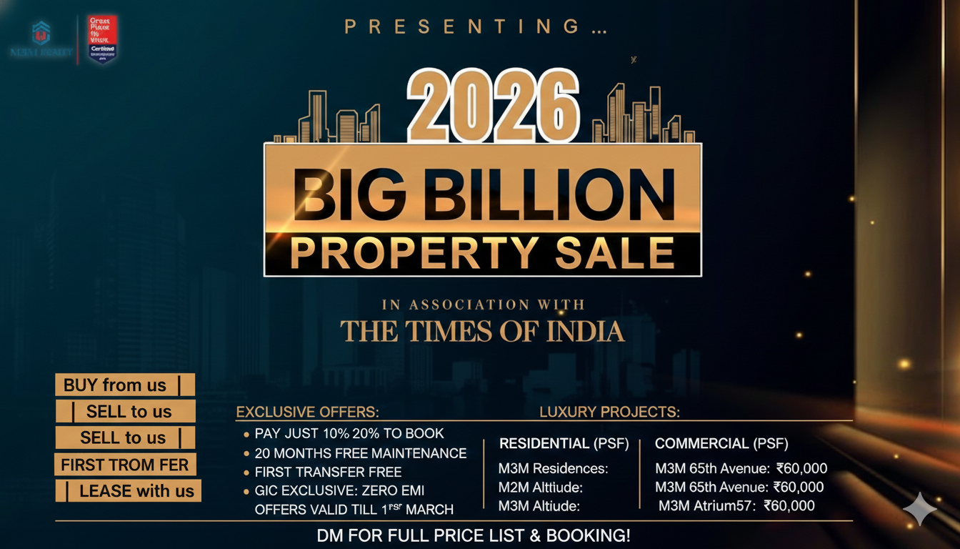 M3M Big Billion Property Sale 2026 - Smart world and M3M Big Billion 3.0 - Realty Hunting Gemini Generated Image 7gjh577gjh577gjh