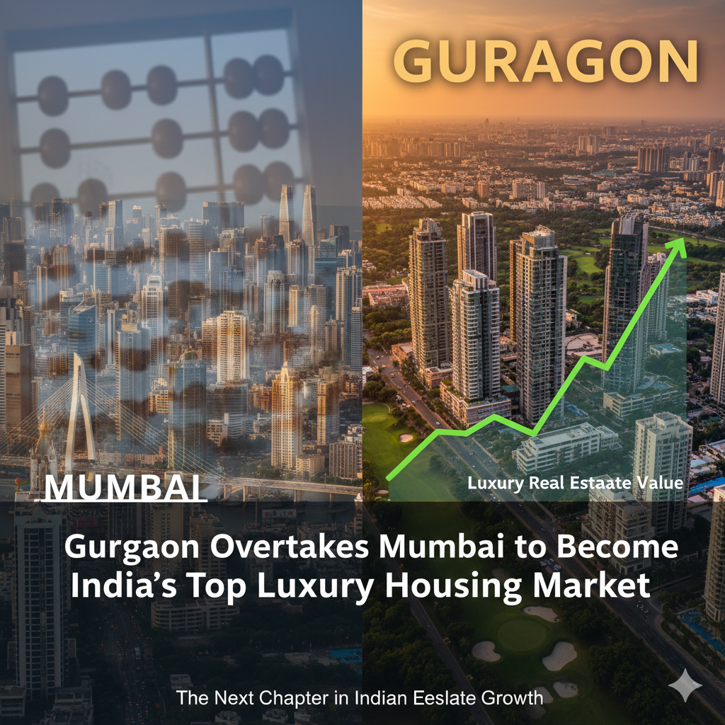 Gurgaon overtakes Mumbai to become India's top luxury housing market - Realty Hunting Gemini Generated Image dfknbsdfknbsdfkn