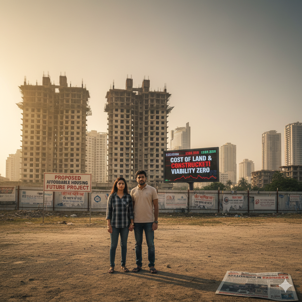 Haryana Affordable Housing Policy derailed in Gurugram & Faridabad as Cost of Land and Construction skyrocket supper profit margins & viability! - Realty Hunting Gemini Generated Image ikaomdikaomdikao 1