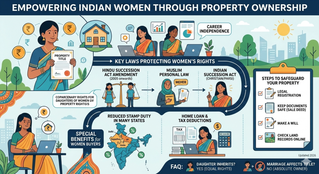 Women Property Ownership in India | Rights, Laws & Benefits - Realty Hunting Women Property Ownership in India | Rights, Laws & Benefits